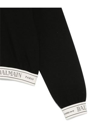 felpa in viscosa nero BALMAIN PARIS KIDS | BX4B90J0371930AV